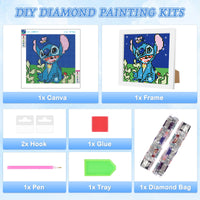 1 x Brand New RICUVED Stitch Diamond Painting Children Set with Frame, 5D DIY Diamond Painting Pictures, 5d Anime Diamond Painting with Frame Creative Gifts for Girls Home Wall Decor 18 x 18 cm - RRP €20.4