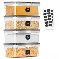 1 x RAW Customer Returns Surejoy 3.5L Storage Containers with Lids Airtight Set of 4, BPA Free Storage Box Kitchen Organizer, Storage Container Storage Container, Spaghetti Pasta Noodle Food Storage - RRP €30.41