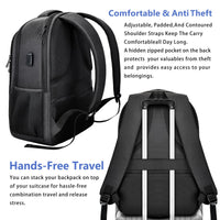 1 x Brand New BAGEIRA Backpack Men, School Backpack Boys Teenagers, Laptop Backpack 15.6 Inch School Bag with USB Charging Port, Large Laptop Bag for Work Business Travel Hiking with Anti Theft Pocket - RRP €36.29