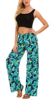 1 x RAW Customer Returns Urban GoCo Women s Wide Leg Palazzo Pants Casual Floral Print Baggy Pants Small, 4  - RRP €24.98