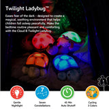 1 x RAW Customer Returns Cloud b Soothing Night Light Star Projector Gentle Brightness 3 Colors 8 Constellations Automatic Switch-off Twilight Ladybug Red - RRP €31.85