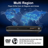 1 x RAW Customer Returns Compact HD DVD Player for TV, Region Free DVD Player with HDMI AV Output Cable Included, 1080P DVD-CD Player with USB Input, All Region Free, Error Correction, Integrated PAL NTSC System - RRP €39.99