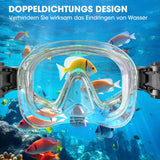 1 x RAW Customer Returns Children s diving goggles 180 panoramic child snorkeling mask, anti-fog diving mask tempered glass swimming mask boy silicone diving mask girl swimming goggles with nose cover 6-16 years - RRP €15.11