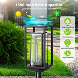 1 x RAW Customer Returns PUAIDA Solar Lamps for Outdoor Garden, 2 Pack Modern Garden Solar Lights with Longer Working Time, Extremely Bright Solar Garden Lights, IP65 Waterproof Solar Garden Decoration for Balcony Terrace Outdoor - RRP €30.24