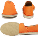 1 x Brand New Qomo goose Unisex Espadrilles Multi-Purpose Women s Canvas Low Top Men s Slippers Flat Canvas Shoes Orange, 39 EU  - RRP €29.12