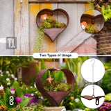 1 x RAW Customer Returns Heart Shape Metal Flower Pot Hanging Outdoor Garden Decoration Garden Decor Balcony Outdoor Flower Pot Living Room Decoration Hanging Pot - RRP €34.99