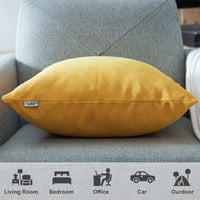 1 x RAW Customer Returns Topfinel cushion cover 50x50 cm yellow set of 2 decorative living room fluffy chenille cushion covers cushion cover sofa cushion decorative cushion cuddly cushion decorative cushion for sofa bed garden balcony- RRP €11.99