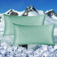 1 x RAW Customer Returns HOMFINE cooling pillowcase set of 2 - 40x80 cooling mat for people, cooling pillows, night sweats, super soft side sleeper pillowcase, Arc-Chill cooling fiber double-sided, cooling summer, green - RRP €27.99