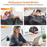 1 x RAW Customer Returns MYCARBON Electric blanket with automatic switch-off 157x180cm 10h timer 6 heat settings Machine washable Electric heating blanket Fast heating Electric blanket with overheating protection made of flannel Sherpa - RRP €59.99