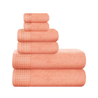 1 x RAW Customer Returns GLAMBURG Ultra Soft 6 Pack Cotton Towel Set, Includes 2 Oversized Bath Towels 70 x 140 cm, 2 Hand Towels 40 x 60 cm and 2 Wash Beds 30 x 30 cm, Eco-Friendly and 100 Recyclable, Peach - RRP €18.14