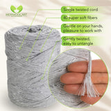 1 x RAW Customer Returns MeriWoolArt Macrame Yarn Grey - Macrame Yarn 3mm colored 200m - Super soft yarn, single twisted macrame cord - Oeko-Tex 96 recycled cotton yarn colored - DIY Boho decoration macrame - RRP €15.1