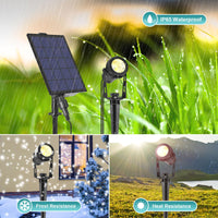 1 x RAW Customer Returns B-right solar spotlight garden lights with remote control, IP65 pack of 4 garden lighting garden spotlights with ground spike, LED solar lamp outdoor garden, 2700K warm white solar spotlight for yard patio trees - RRP €40.33