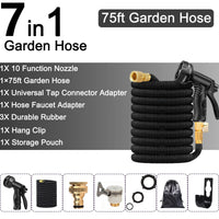 1 x RAW Customer Returns Garden hose flexible 22.5 m 75 ft, hose water hose flexible hose pipes with 10-mode water spray gun, hose, flexible hose, expandable hose spray gun - RRP €23.99