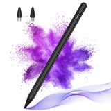 1 x RAW Customer Returns Stylus Pen for Touchscreens Android, Stylus Pencil, Compatible Samsung Huawei Tablet Phone, Capacitive Pen with 2 Replacement Tips, with Palm Rejection, Black - RRP €17.14