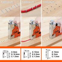 1 x RAW Customer Returns ValueMax - 3 in 1 multifunctional manual stapler with 3000 staples, suitable for staples no. 140, 28, 8, ideal for upholstery, fastening material, decoration - RRP €18.99