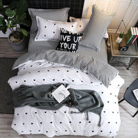 1 x RAW Customer Returns Freyamy bed linen 200x200cm 3-piece white black heart bedding sets brushed microfiber soft reversible bed linen romantic double bed duvet cover with zipper and 2 pillowcases 80x80cm - RRP €31.5