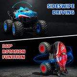 1 x RAW Customer Returns ACAMMZAR Remote Control Car, 2.4GHz 20 km h Remote Controlled RC Monster Truck with 2 Batteries 60 Mins , RC Stunt Toy Car Spray Music, for 6 7 8 9 10 Years Old Children Adults, Red - RRP €34.51