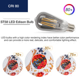 2 x RAW Customer Returns FLSNT E27 LED warm white, ST58 LED filament Edison light bulb E27 vintage, 4W replaces 25W , E27 LED vintage 1800K warm white, 100LM LED decorative light bulb, 4 pieces - RRP €35.5