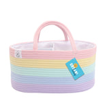 1 x RAW Customer Returns OrganiHaus Diaper Basket Changing Table for Newborn Products Birth Basket Object Holder Organizer - Rainbow - RRP €26.41