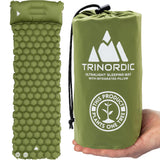 1 x RAW Customer Returns TRINORDIC Ultralight Inflatable Camping Sleeping Pad With Pillow, Inflatable Sleeping Mat With Space-Saving Comfort, Durable, Lightweight Camping Equipment For Outdoor Travel Adventures - RRP €40.33