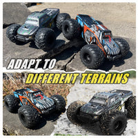 2 x RAW Customer Returns KINSAM remote controlled car, 20 km h for children aged 6 and over, 1 20 monster truck with 2 batteries 60 min playing time , 2.4 GHz drift RC car for beginners, children s gifts 6 7 8 9 10 years - RRP €65.98