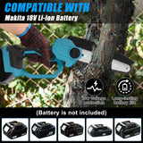 1 x RAW Customer Returns 6 Inch Mini Chainsaw for Makita 18V Battery, Portable Cordless Electric Chainsaw for Gardening Tree Pruning with 2 Chains 2 Gloves, 10m s Chain Speed No Battery  - RRP €70.58