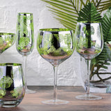 1 x RAW Customer Returns ARTLAND Tropical Leaves Gin Glass, Set of 2, Glass, Green, 700 ml Capacity, Gin Glass - RRP €47.09