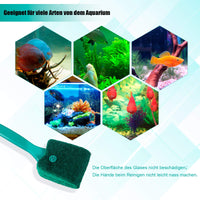 1 x RAW Customer Returns Pack of 4 Aquarium Sponge Cleaning Brush, Aquarium Double-Sided Cleaning Sponge with Handle, Aquarium Window Cleaner Aquarium Algae Remover with a Cloth for Cleaning Aquarium Glass H1  - RRP €13.1