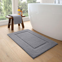 1 x RAW Customer Returns DEXI bathroom rug 40 x 60 cm, non-slip washable bath mat, soft bath mat, microfibre absorbent bath mat, bath mats for bathtub, shower room and bathroom - grey - RRP €19.82