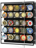 1 x RAW Customer Returns HHUXIUE Challenge Coin Display Case for Coins, Acrylic Military Challenge Coin Holder with Removable Shelves and Magnetic Door, Coin Box for 45 Military Medals, Poker Chip, Transparent - RRP €39.99