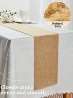 1 x RAW Customer Returns HEETA jute table runner table ribbon natural, jute ribbon table runner sold by the meter 20 cm wide can be cut to size for different desk sizes, table decoration for garden party, wedding, 20 m roll - RRP €30.24