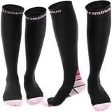 1 x RAW Customer Returns CAMBIVO compression stockings women and men 2 pairs, compression socks support stockings for running, sports, flight, travel, cycling - RRP €22.99