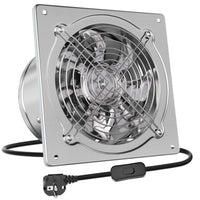 1 x RAW Customer Returns HG Power 250mm exhaust fan 1680m h bathroom fan quiet with return flap powerful wall fan with EU plug for kitchen bathroom garage basement - RRP €50.16