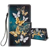 5 x Brand New HopMore Case for Samsung Galaxy A14 4G 5G Leather Flip Cover Cute Drawing Case Wallet Book Style Flip Case for Women Girls Card Slots Cover for Samsung A14, Butterfly Green - RRP €54.95