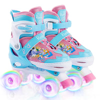 1 x RAW Customer Returns Runcinds Kids Roller Skates for Girls Women, 4 Sizes Adjustable with Light Up Wheels, Toddler Roller Skates for Beginners - RRP €56.4