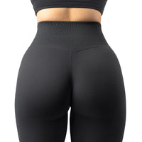 1 x RAW Customer Returns RXRXCOCO Women s Opaque Seamless Leggings Long Figure-hugging High Waisted Tummy Control Sports Running Pants Gym Leggings - RRP €24.99