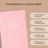 1 x RAW Customer Returns Intelligent Change The Five Minute Journal - Original Daily Gratitude Journal for Happiness, Mindfulness, and Reflection - Undated Life Planner - RRP €31.5