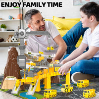 1 x Brand New Doloowee 8 Construction Vehicles Toys for 3 Year Old Boys, Toddler Toys, Adventure Vehicles Toys Learning and Intelligence Educational Toys 3 Year Old, Gifts for Boys Girls - RRP €32.8