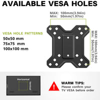 1 x RAW Customer Returns USX-MOUNT Caravan TV Bracket Lockable, TV Wall Mount Motorhome Swivel Tiltable for 10-26 Inch TV with VESA 50x50-100x100mm up to 15kg, Holder Lockable for Motorhome RV Camping Car - RRP €30.23