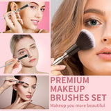 32 x Brand New BEAUTYFACTOR Premium Synthetic Make Up Brush Set, Professional Makeup Brushes Set for foundation, powder, blush, eyeshadow, eyebrows, eyeshadow, women s make-up set - RRP €314.56