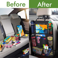 3 x Brand New Tohoee 2 Pack Car Back Seat Organizer for Kids 1 Pack Car Seat Storage Net Waterproof Car Seat Protector Kick Mats Protection for Car Seat with Pockets and 12 Inch iPad Tablet Tablet Compartment - RRP €61.2