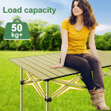 1 x RAW Customer Returns A3A ACADGQ Camping Table Foldable Folding Table 95x55x50cm Aluminum Camping Table Grill Table Outdoor Garden Table Foldable for Balcony, Garden, Motorhome, Picnic, Fishing, Beaches - RRP €30.24