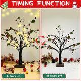 16 x Brand New Christmas decoration light tree for indoors with 24 LEDs, LED tree light tree birch autumn decoration light tree with leaves decoration for Christmas decoration table autumn decoration for hanging, indoor decoration A  - RRP €257.6