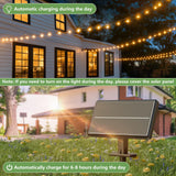 1 x RAW Customer Returns Yeeklab Outdoor Solar String Lights, 30M Solar Powered Outdoor Lights 4 Modes with 50 2 LEDs, IP65 Waterproof Shatterproof Outdoor Solar Lights for Garden Parties Patio Courtyard Wedding - RRP €67.99