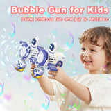 16 x Brand New Bubble Gun for Kids, Rechargeable Bubble Machine, 15 Hole Bubble Gun with LED Light, Bubble Liquid and Batteries, Outdoor Toy for Girls and Boys - RRP €180.48