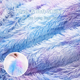 2 x Brand New CASOFU Fluffy Blanket Purple 150x200cm Faux Fur Colorful Thick Warm Winter Blanket for Kids Adults - RRP €45.6