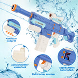 2 x Brand New RenFox Water Gun, Squirt Gun Electric Manual 2 in 1 Water Pistol, 500ml Capacity and 8-10m Shooting Range, Summer Beach Pool Party Toys Outdoor for Adults and Kids - RRP €50.4