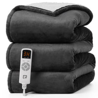 1 x RAW Customer Returns EHEYCIGA Electric Blanket, 180x130cm, 6 Heating Levels, 10H Timer, Rapid Heating, Machine Washable, for Sofa, Bed - RRP €40.79