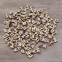 1 x RAW Customer Returns HEALLILY 200pcs Wooden Alphabet 15mm Capital Letter Natural Color Craft Wedding Decoration House Embellishment Party Favors Scrapbooking Decoration Home - RRP €30.0