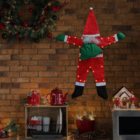 1 x Brand New 110 cm Christmas Hanging Santa Claus Suit, Climbing Hanging Santa Claus, Outdoor Hanging Santa Claus with LED Light for Roof Balcony Window Christmas Tree Car Fireplace Decoration - RRP €20.4